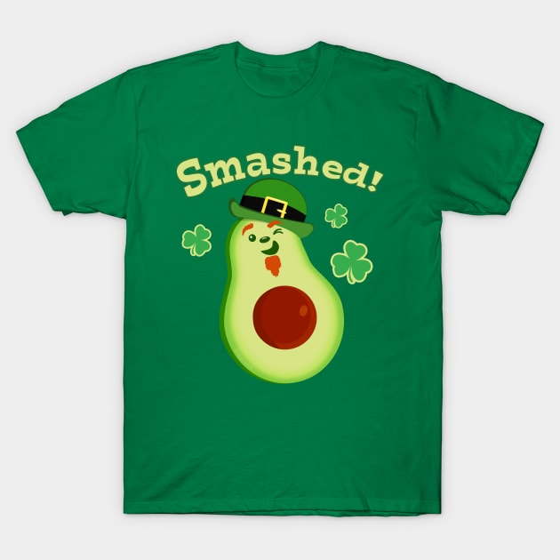 St Patrick's Day Smashed Avocado Keto Diet Pun T-Shirt by brodyquixote